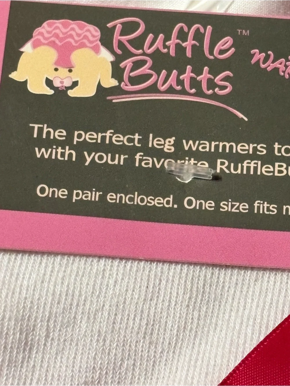 Ruffle Butts White and Hot Pink Ruffled Leg Warmers